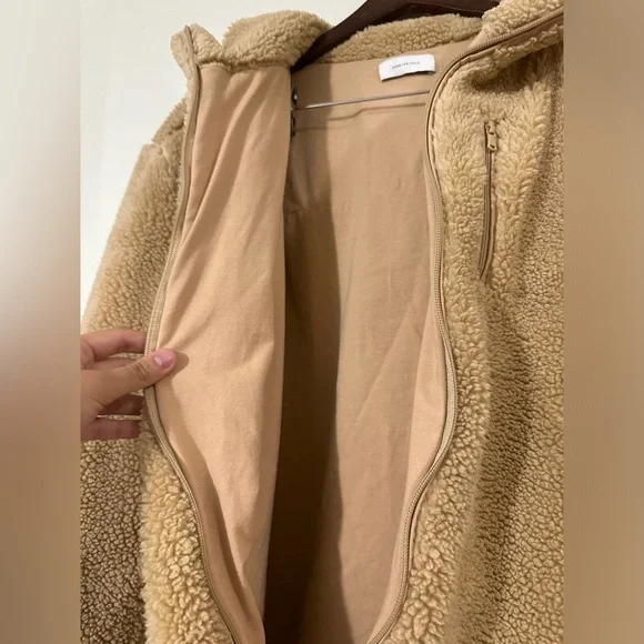 Italic Women’s Sherpa Teddy Zip-Up Jacket Fawn size XL - Picture 5 of 8